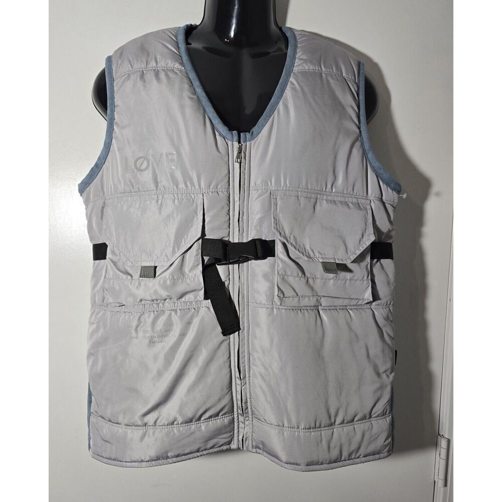 The Hideout Clothing Co. Vest Broken Society Milo XO Love Quilted Mens LG LTD ED